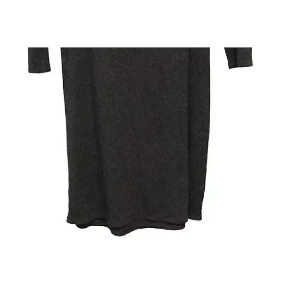 J Jill Wearever Womens Dress Size Medium Gray Wrap Tie Front Long Sleeve Stretch - Picture 2 of 11